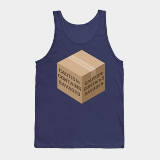 Savages in the Box Baseball Quote Tank Top